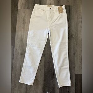 Madewell White Stovepipe Jeans